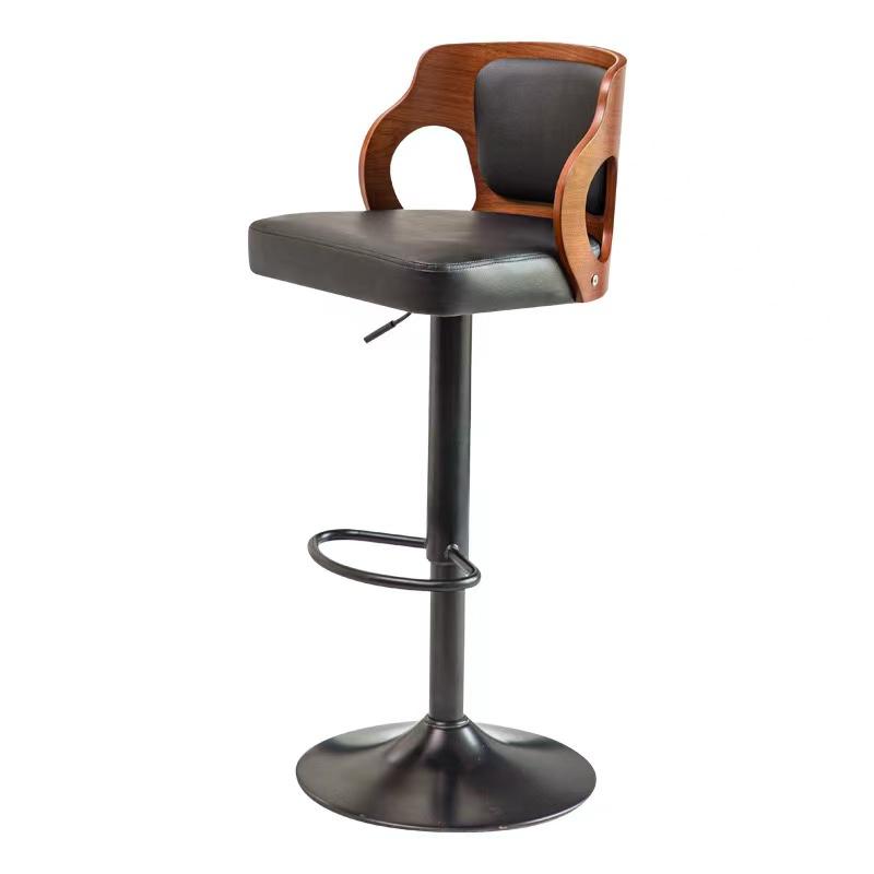 LOFT Bar Stool - Black/Walnut Color