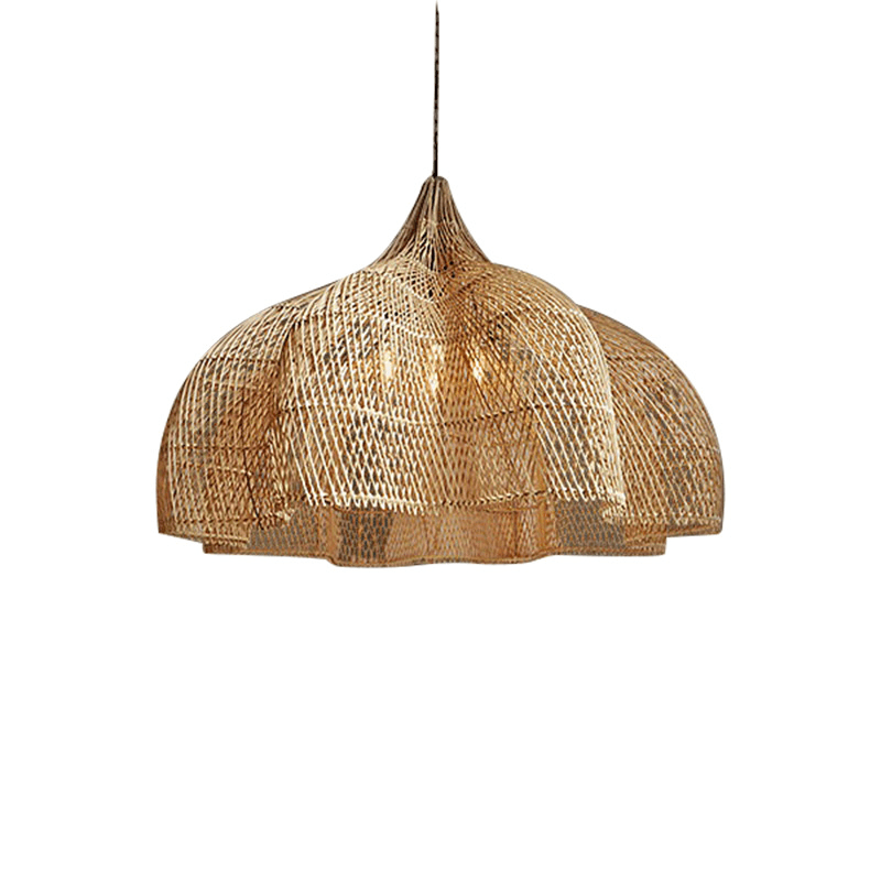 Premium Woven Rattan Pendant Lamp - 60 cm (Natural Color)