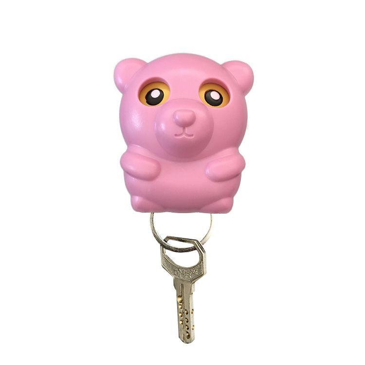 Key hanger - pink teddy bear