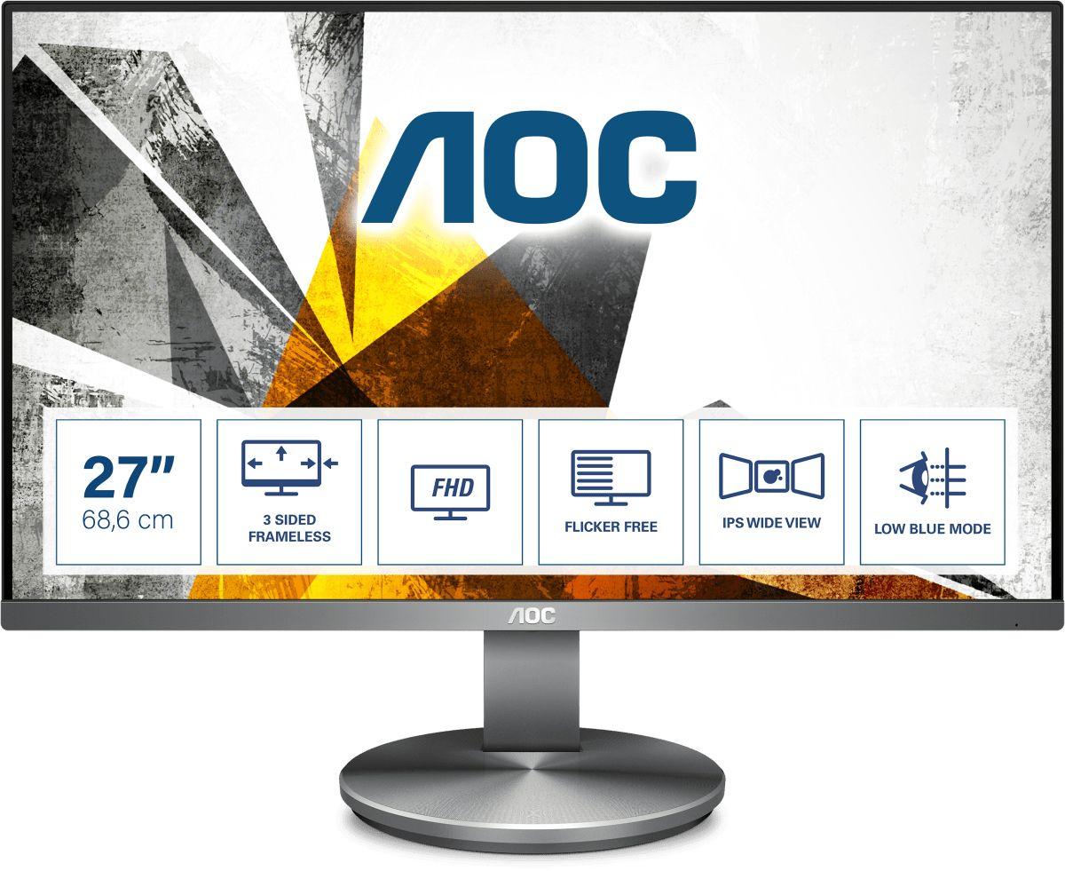 AOC 90 Series I2790VQ/BT computer monitor 68.6 cm (27") 1920 x 1080 pixels Full HD LED Grey