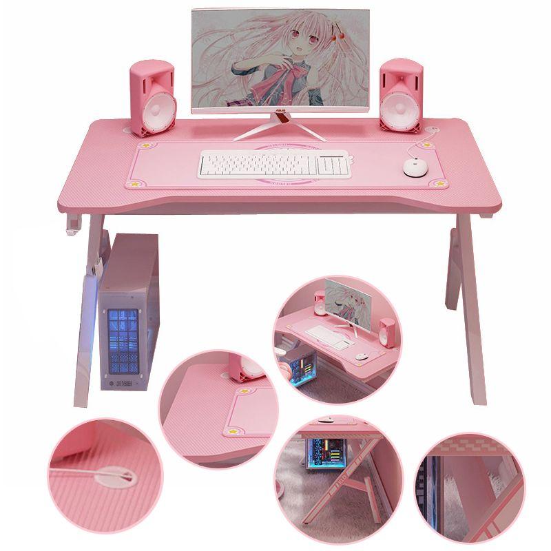 Gaming desk with backlight 100 x 60 - pink