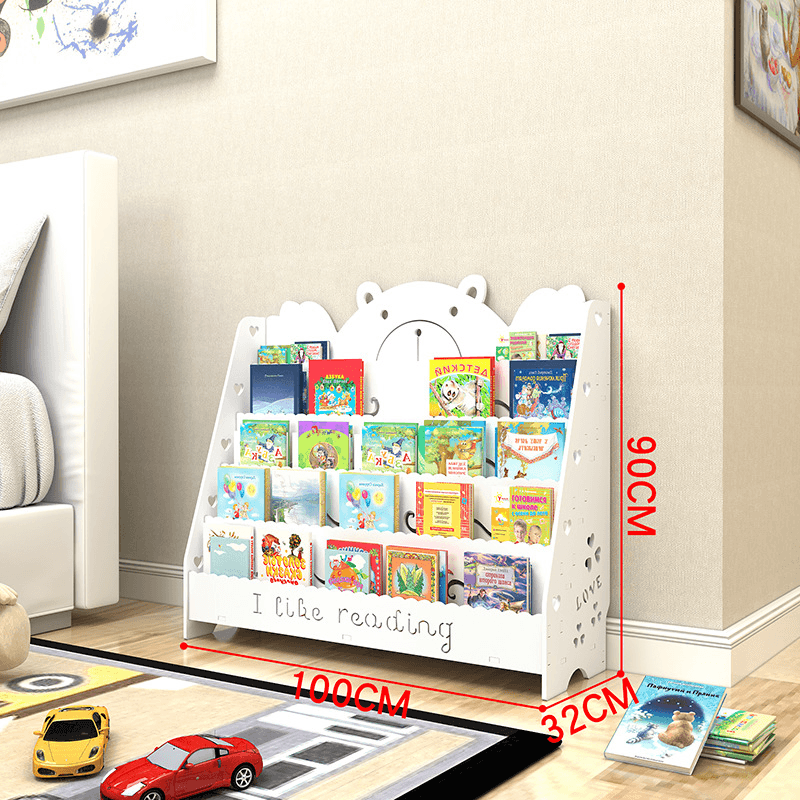 Bookcase for the children's room 100*32*112 cm - white