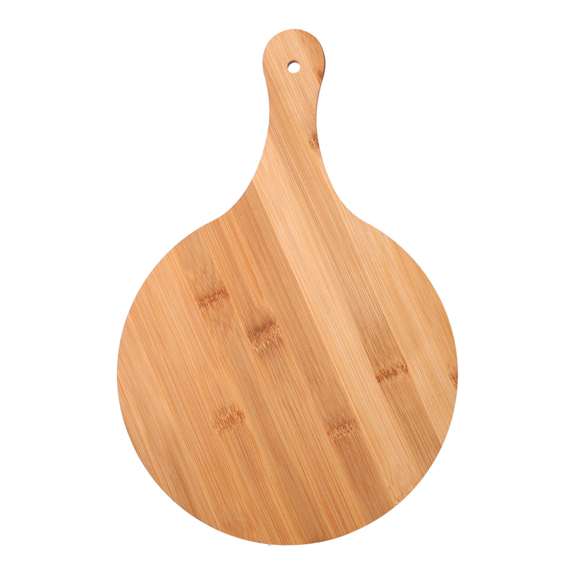 Wooden pizza board - round, size 35*23*1.2
