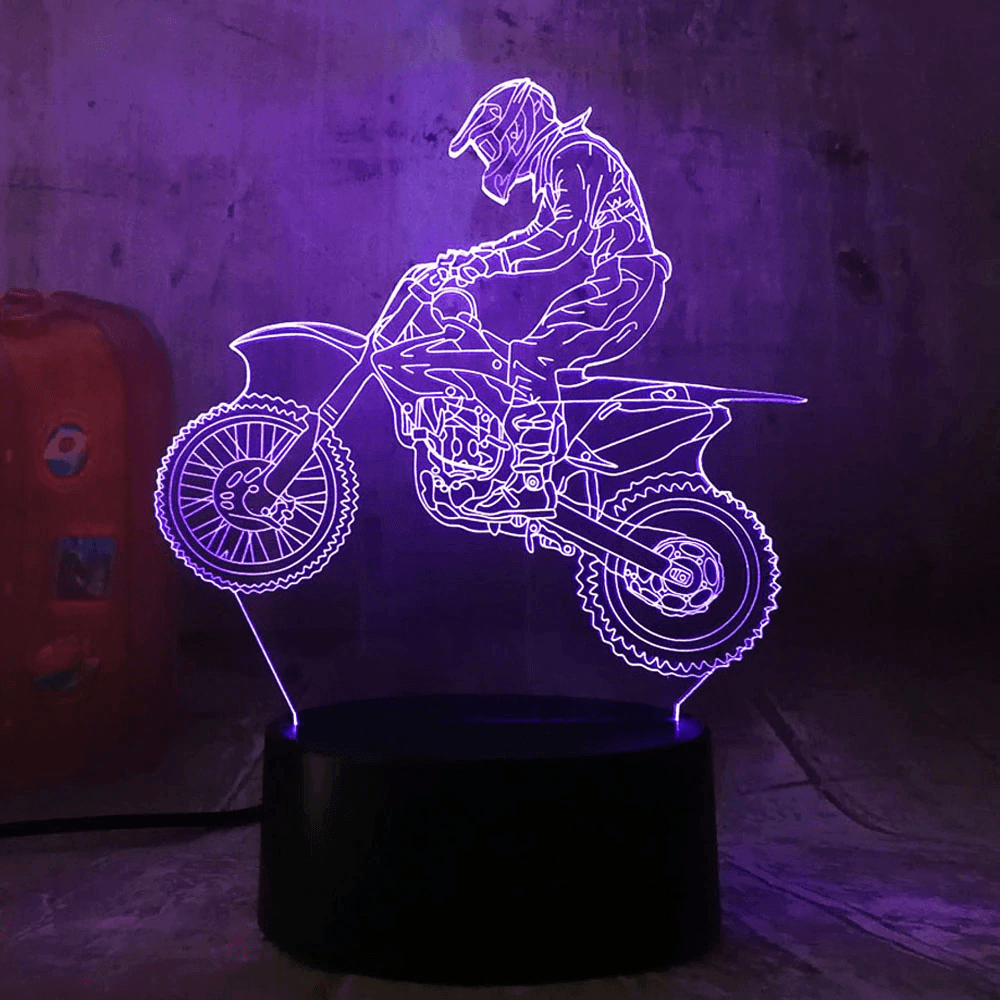 Lampka nocna 3D LED "Motocykl" Hologram