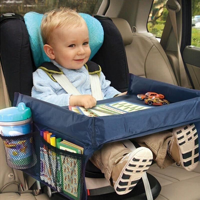 Organizer travel table for children to the car - pink