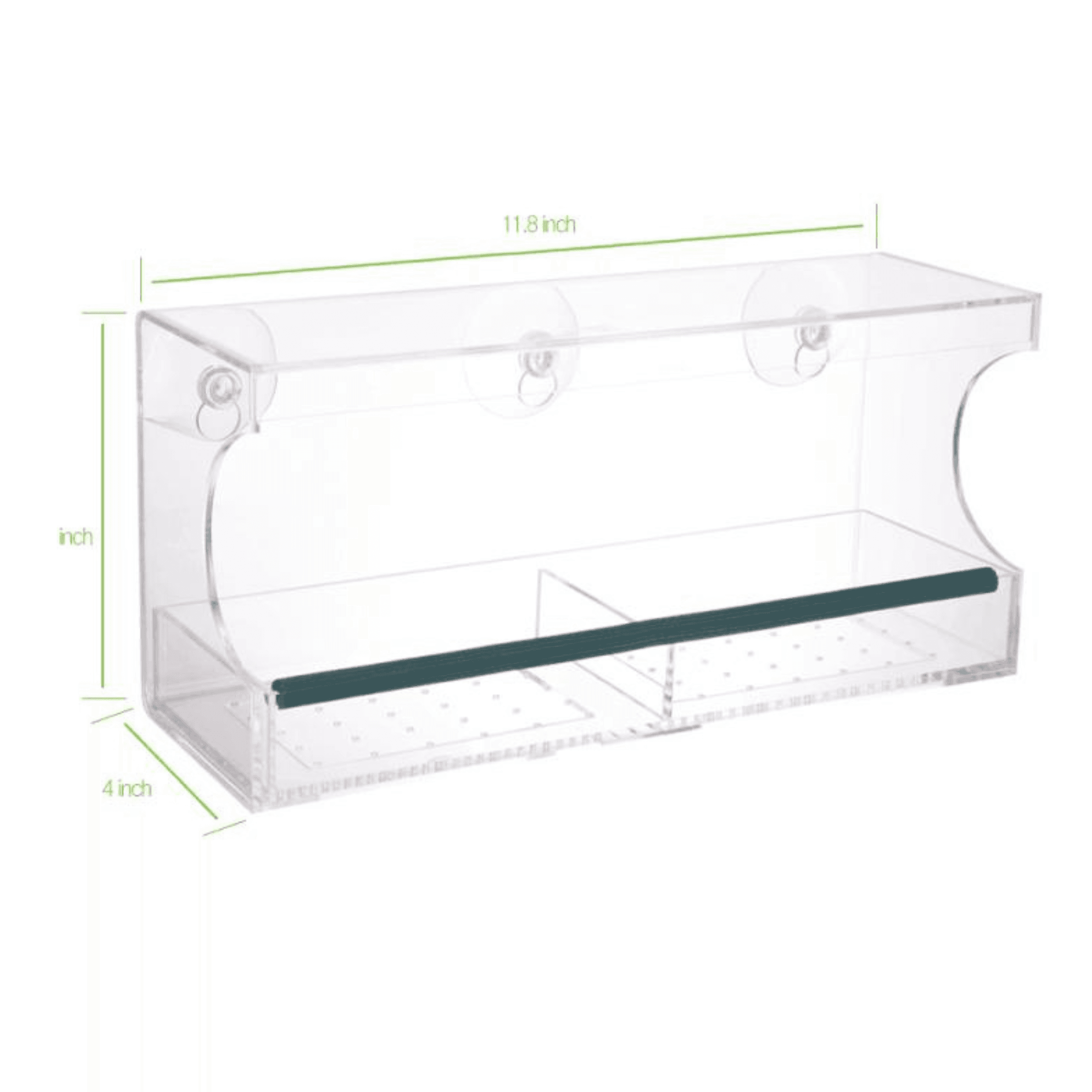 Transparent bird feeder for glass 30x10x14cm