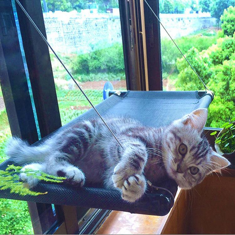 Hamak wiszący na okno dla kota, rozm. 67x40 cm