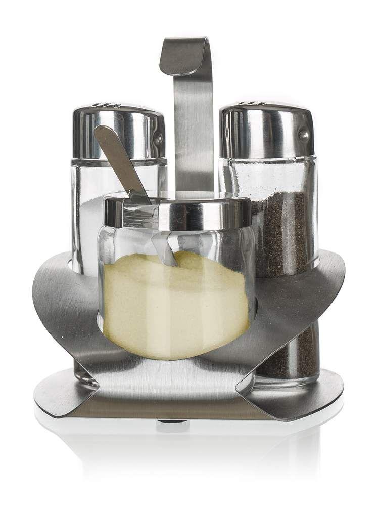 Salt & pepper shaker + CULINARIA cheese container, 4 pc.