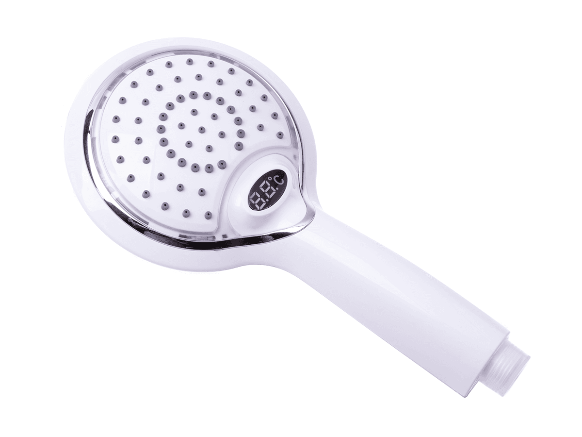Hand shower with LED temperature display