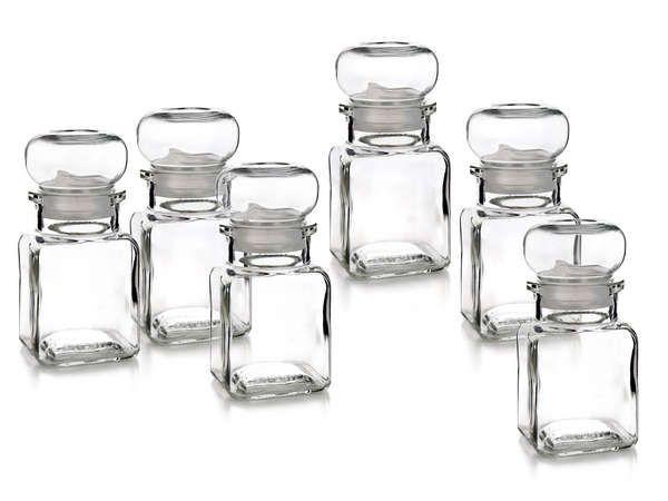 A set of glass containers for spices Aromi 6x150 ml