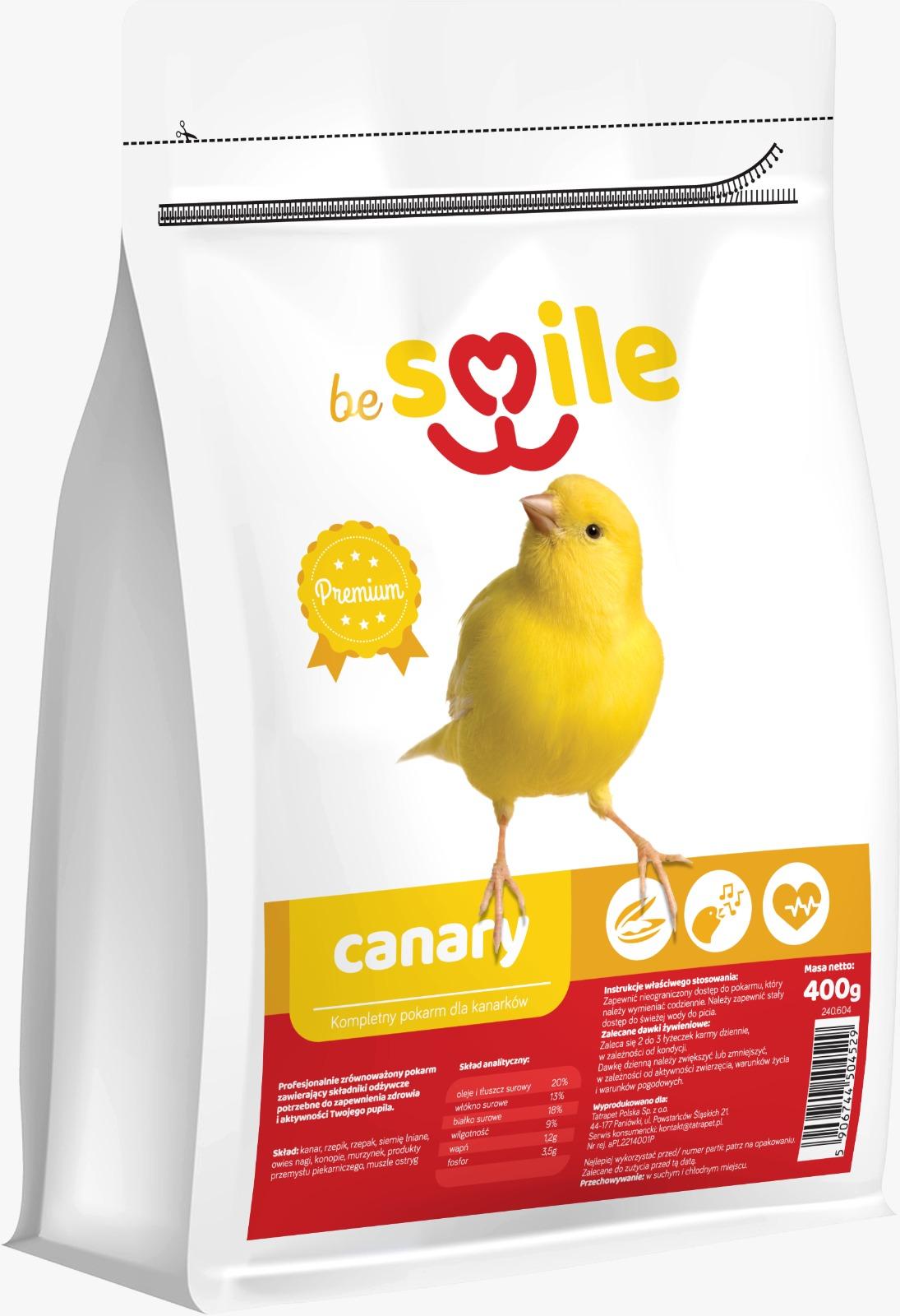 Karma beSMILE CANARY- Canary 400g pokarm dla kanarków