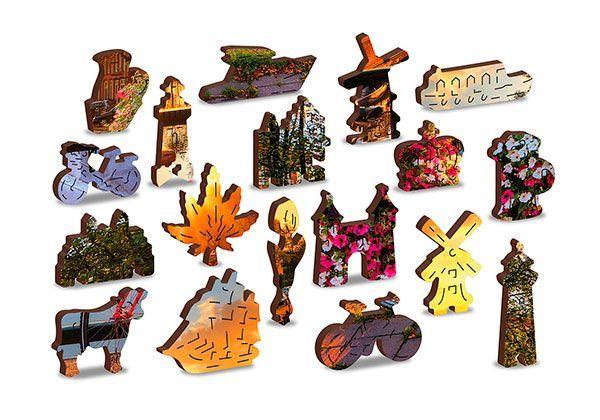 Drewniane Puzzle z figurkami – Rowery w Amsterdamie rozm. XL, 600 elementów