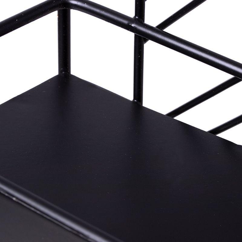 Metalowa, dwupoziomowa półka na kosmetyki styl LOFT – czarna