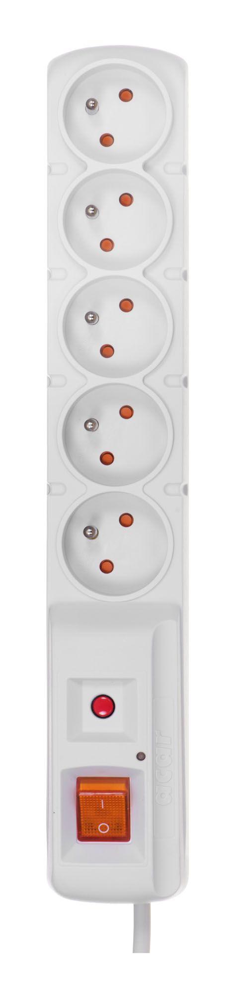 HSK DATA Acar F5 5m power extension 5 AC outlet(s) Indoor/Outdoor Grey