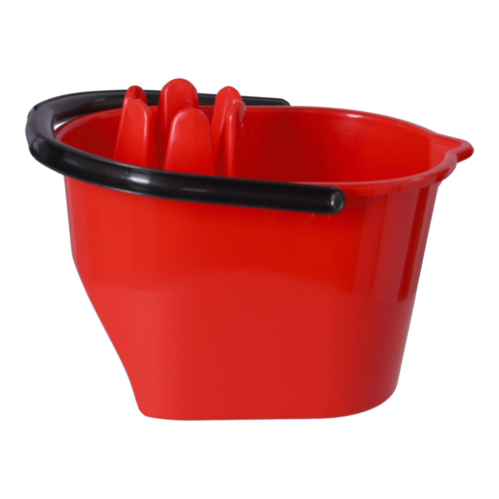 Mop bucket with squeezer, POLISH PRODUCT - red