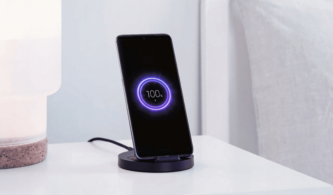 Wireless Charging Stand QI 20W Xiaomi Mi - black
