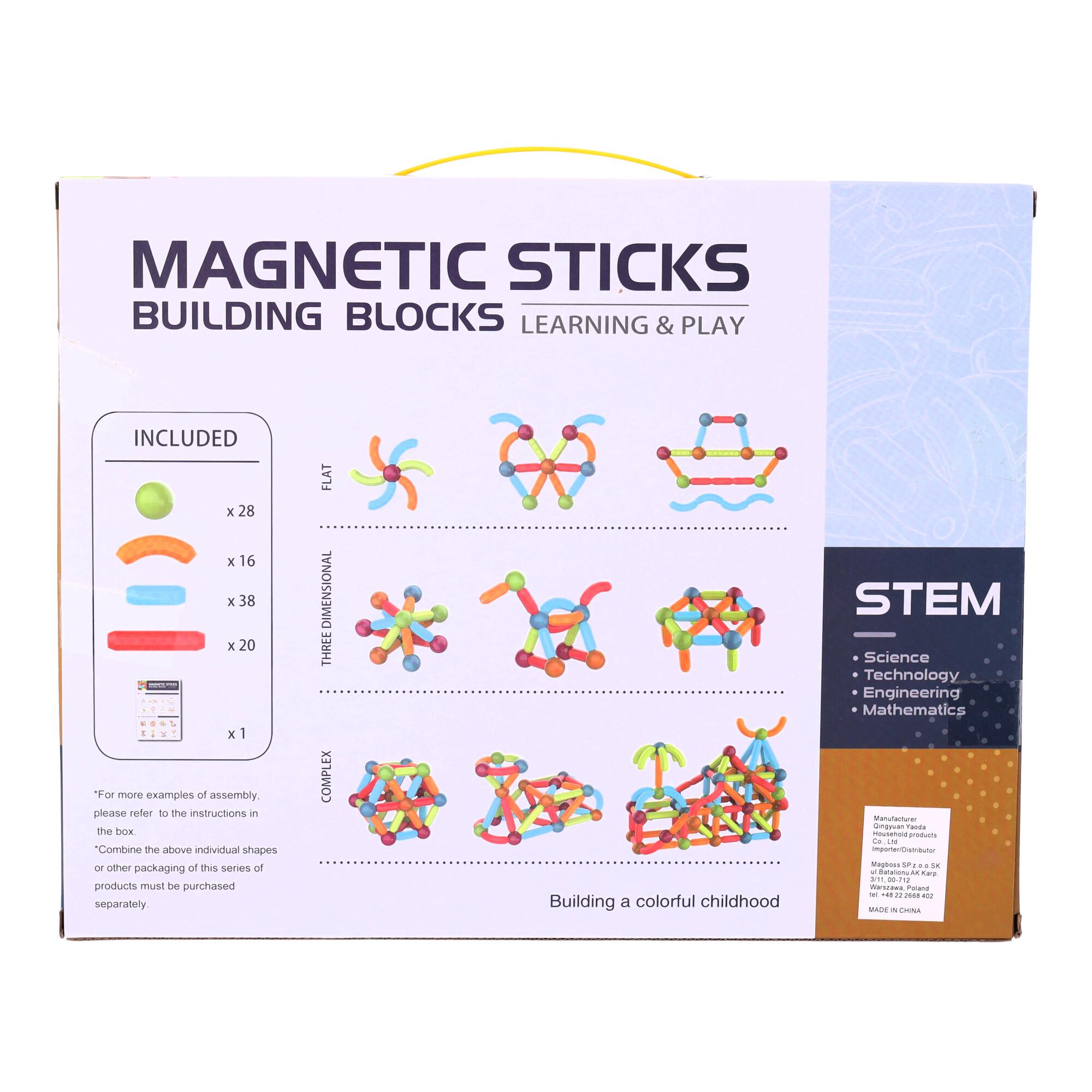 Magnetic building blocks - set of 102 elements