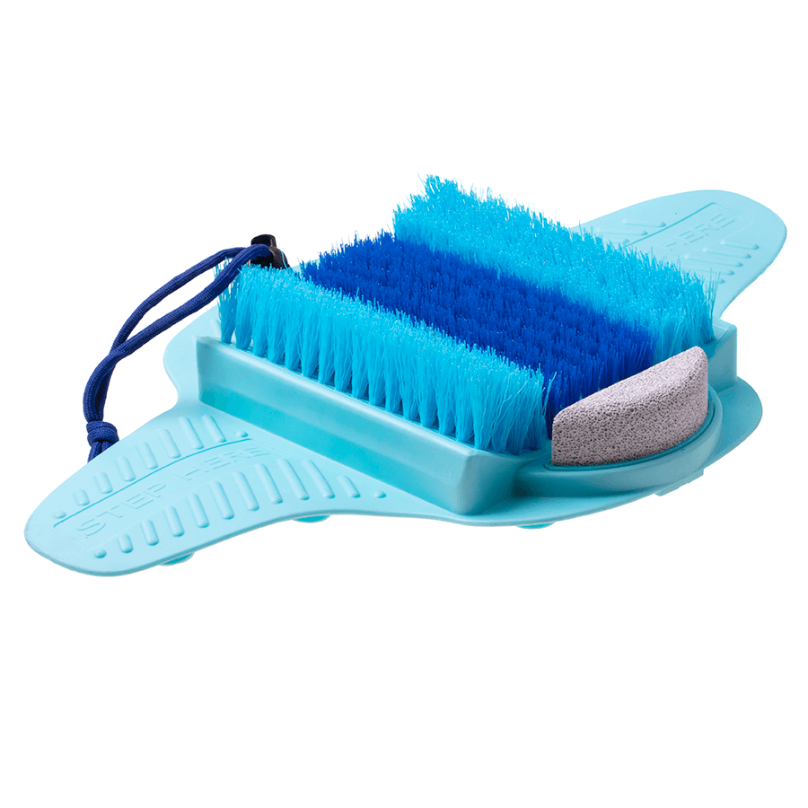Brush for washing feet under the shower with pumice stone