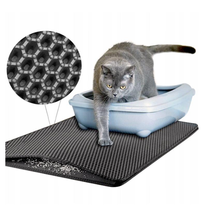 Cat mat for doormat litter box - grey