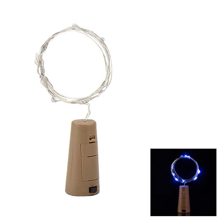 Blue light LED chain with cork