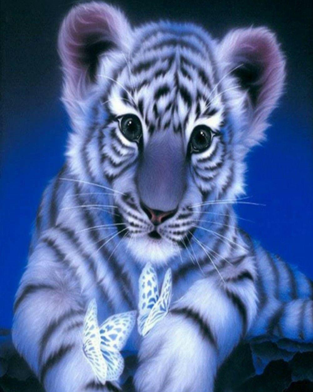 Diamond Embroidery / 5D Picture / Diamond Mosaic / Diamond Painting - tiger, size 40x50 cm