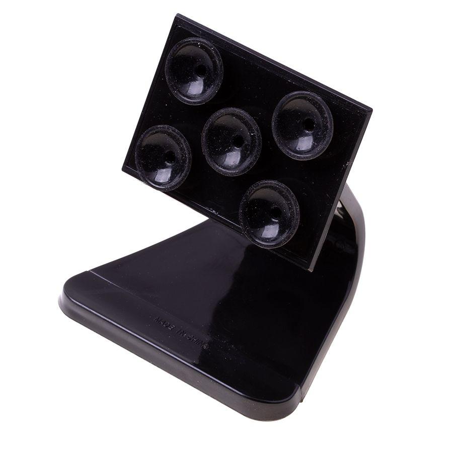 Stand for phone / tablet with suction cups - black