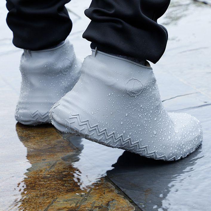 Gumowe wodoodporne ochraniacze na buty rozmiar "26-34" - szare