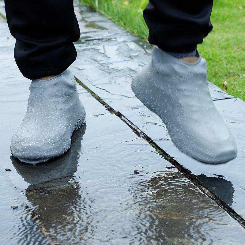 Gumowe wodoodporne ochraniacze na buty rozmiar "26-34" - szare