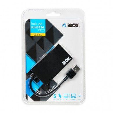 iBox IUH3F56 interface hub USB 3.0 (3.1 Gen 1) Type-A 5000 Mbit/s Black