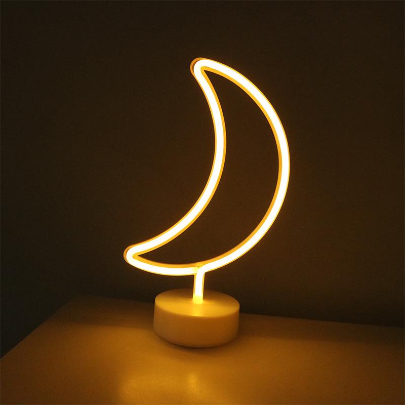Dekoracyjna lampka neonowa LED- księżyc