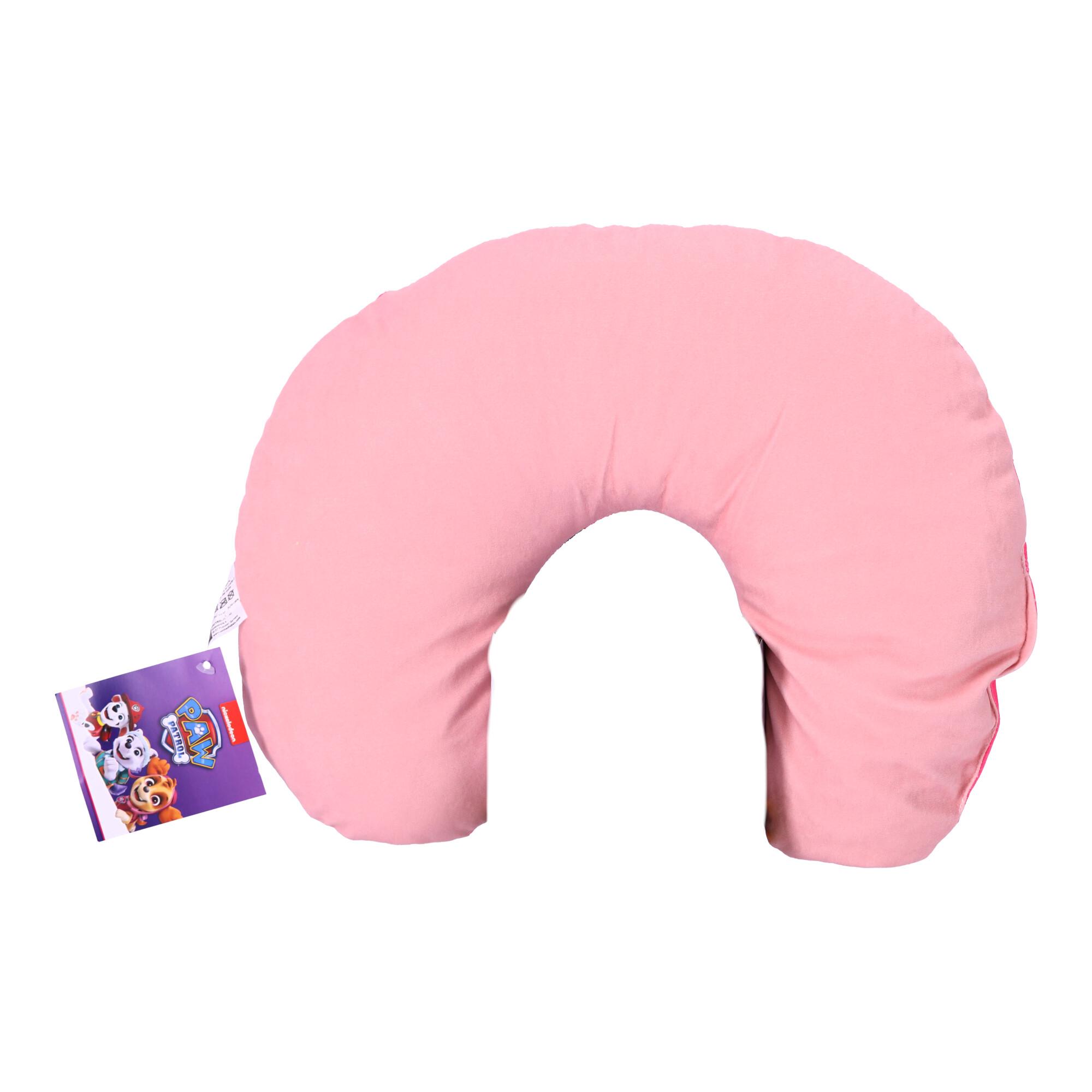 Headrest, travel pillow for Psi Patrol car seat - pink, 35x30 cm LICENSED, ORIGINAL PRODUCT
