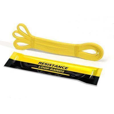 Fitness power band / exercise rubber - yellow resistance 2-7 kg