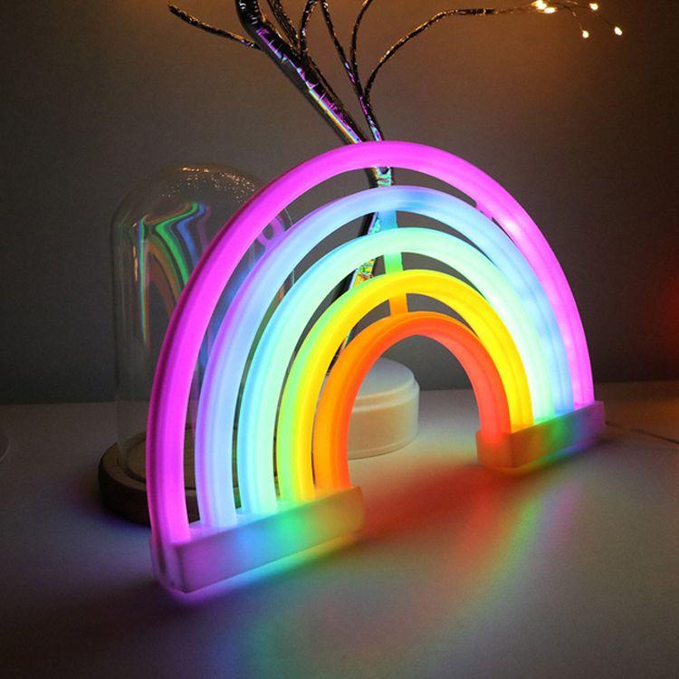 Dekoracyjna lampka neonowa LED- tęcza