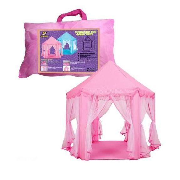 Sześciokątny namiot dla dzieci do domu / ogrodu – różowy