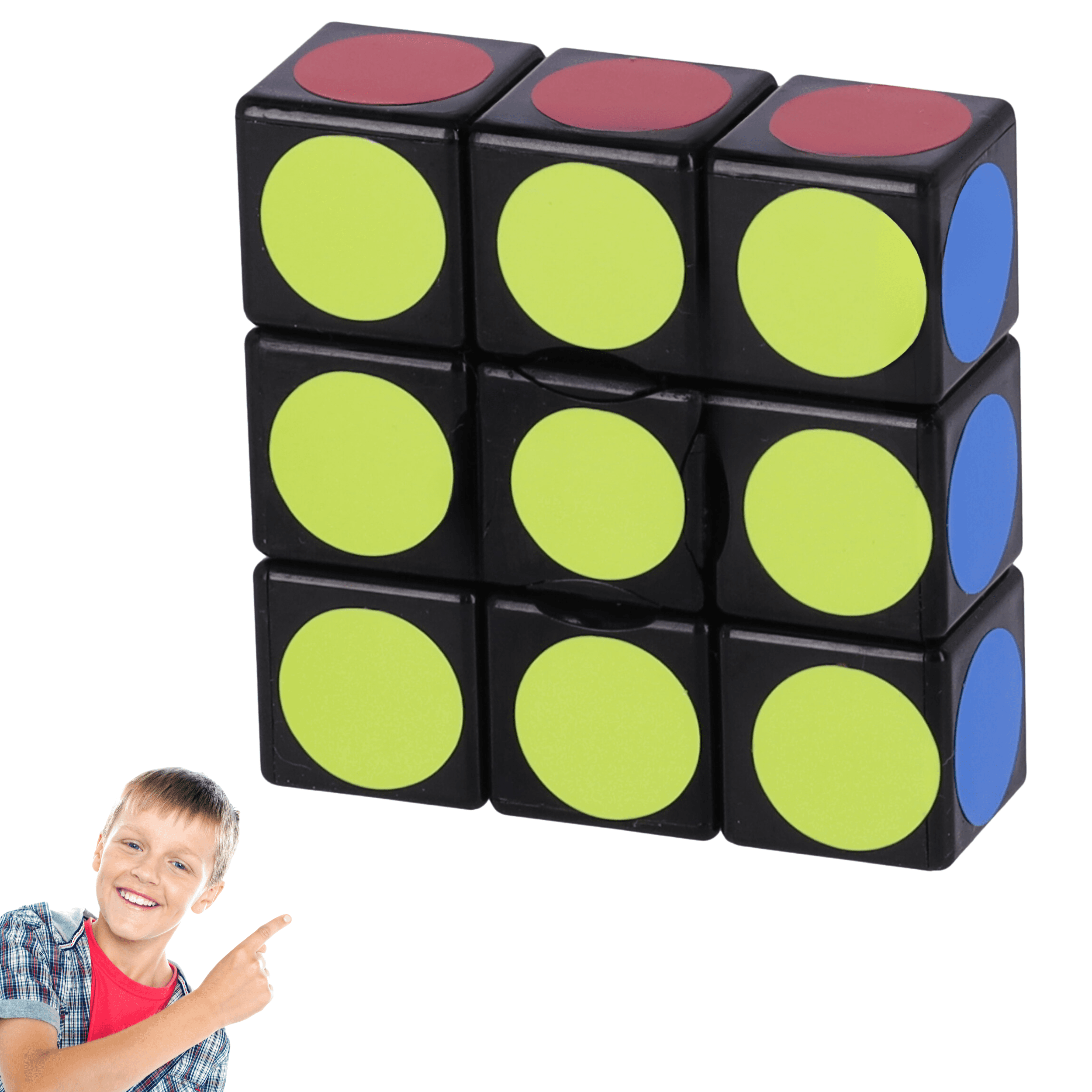 Modern puzzle, logic cube, Rubik's Cube - 1x3x3