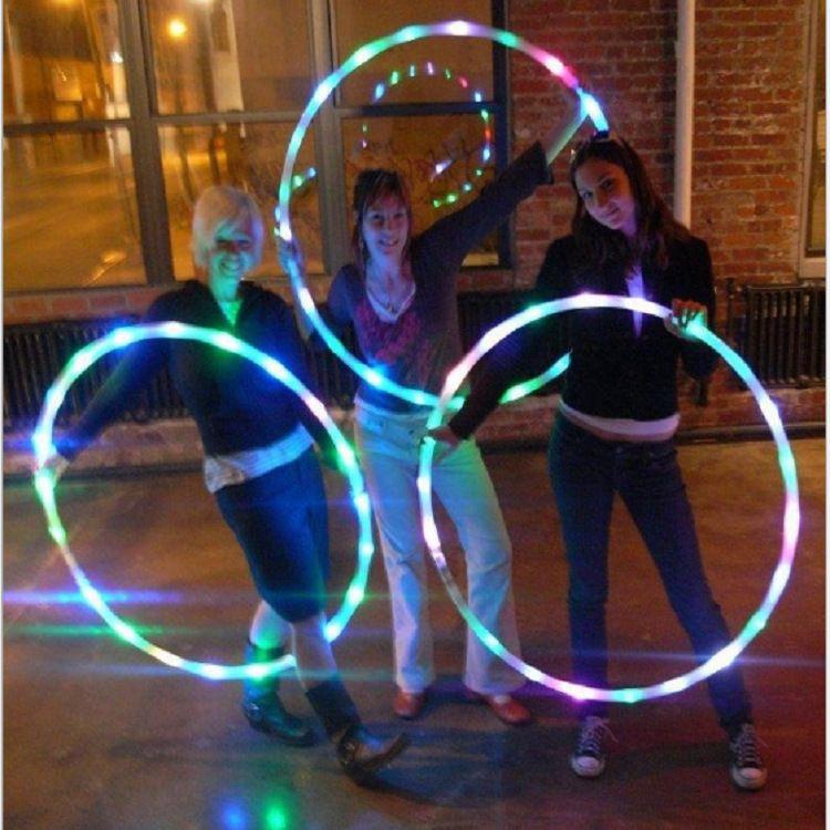 Świecące Hula Hop LED, 90 cm