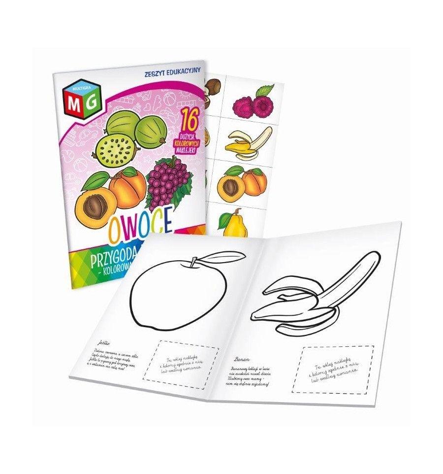 Coloring book with rhymes - Fruits
