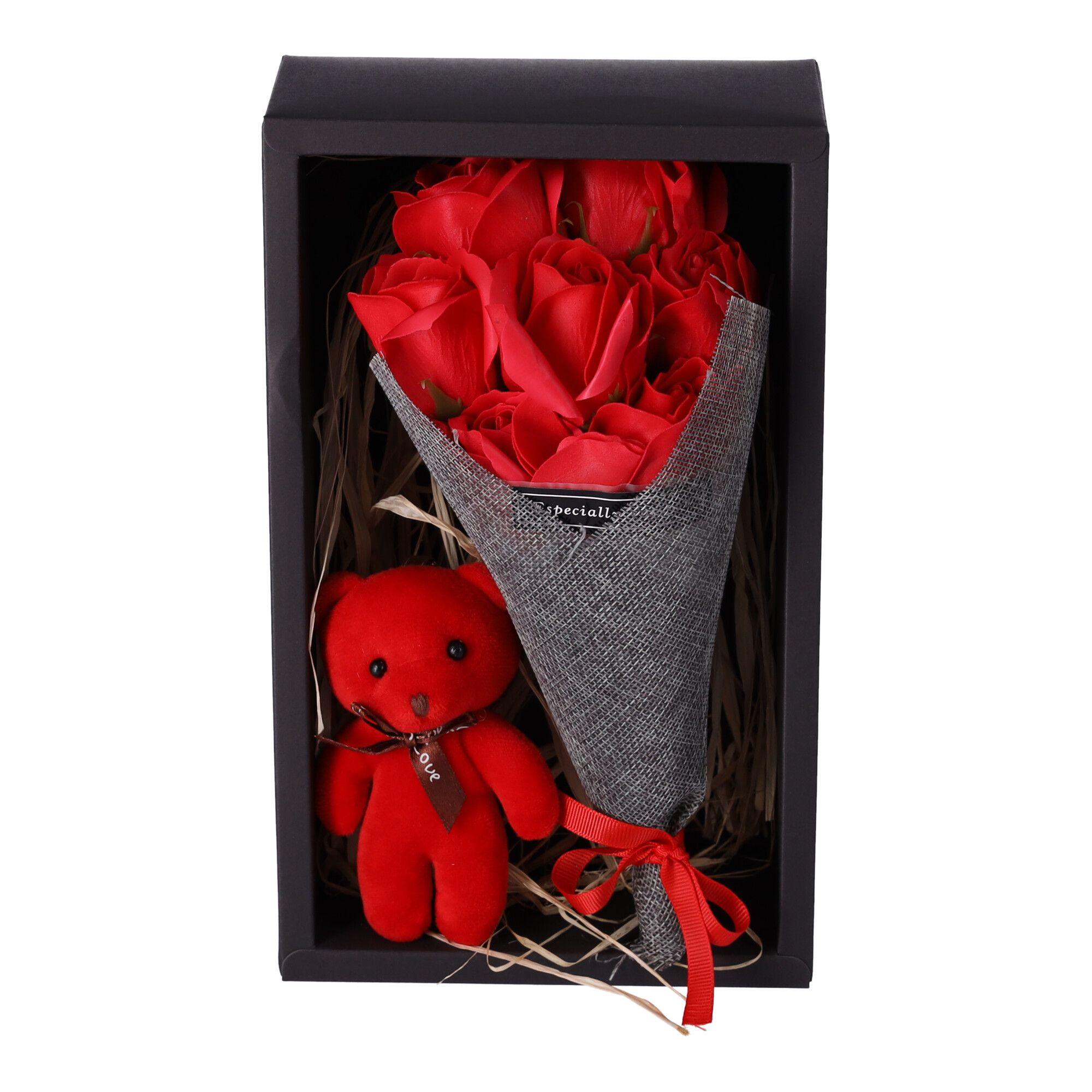 Box of soap roses - red
