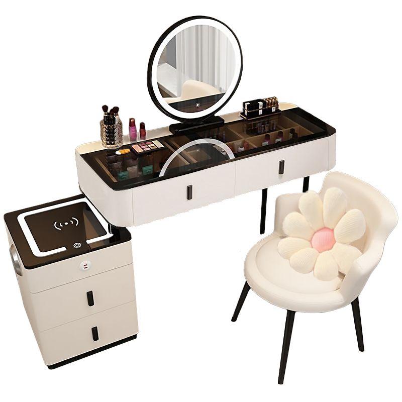 Scandinavian style makeup dressing table / Furniture set 80 cm - white color