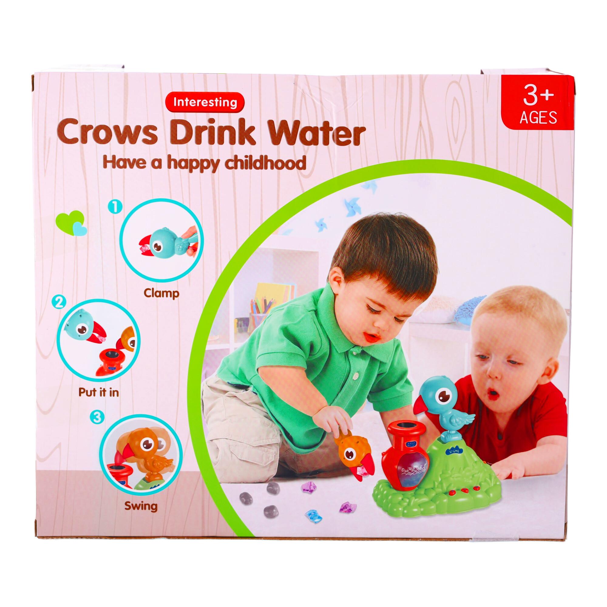 Crow drinks water set toy-model