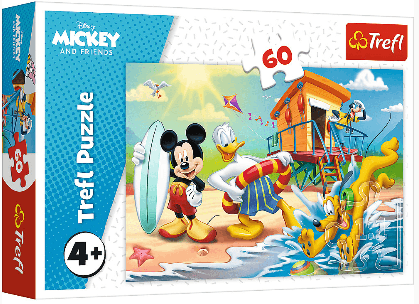 Trefl: Puzzle 60 el. – Myszka Miki: Ciekawy dzień Mikiego i przyjaciół