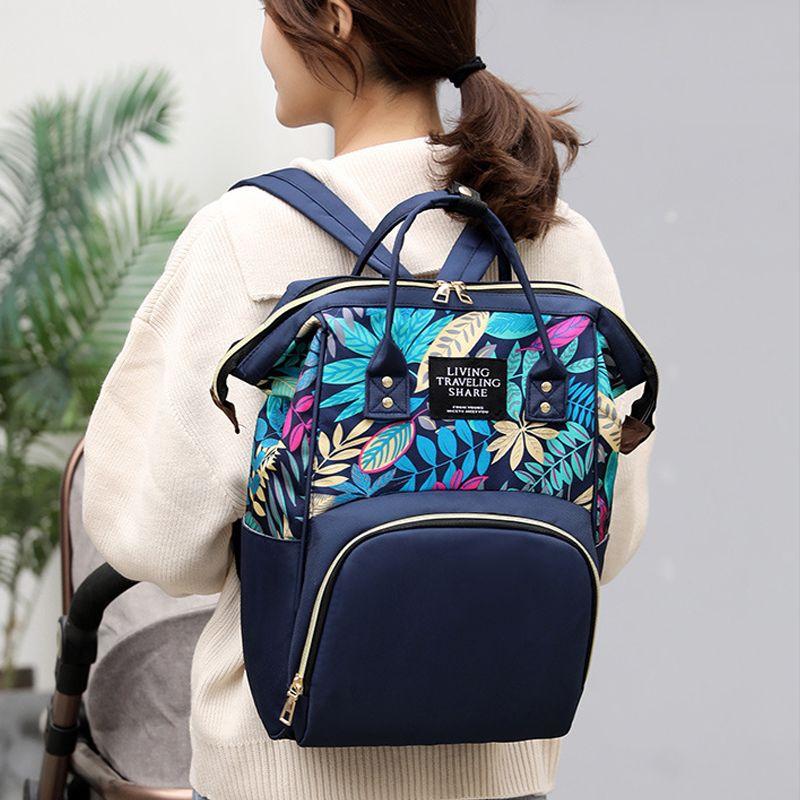 Oxford backpack / bag - navy blue