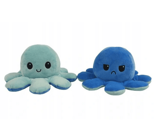 Octopus double-sided mascot 30 cm - dark blue & light blue