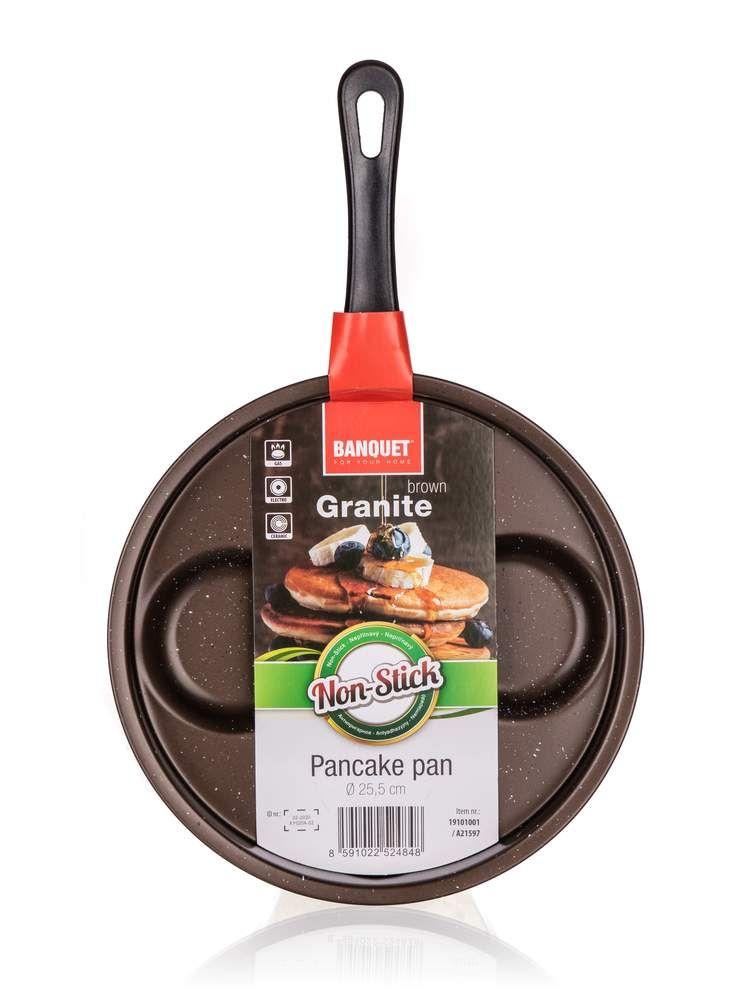 Frying pan for 4 GRANITE Brown pancakes 24 cm