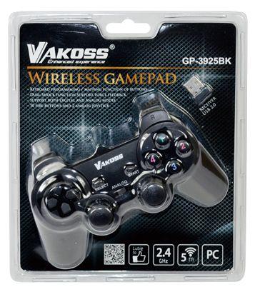 Vakoss GP-3925BK Gaming Controller Gamepad PC,Playstation 3 Analogue / Digital RF Black