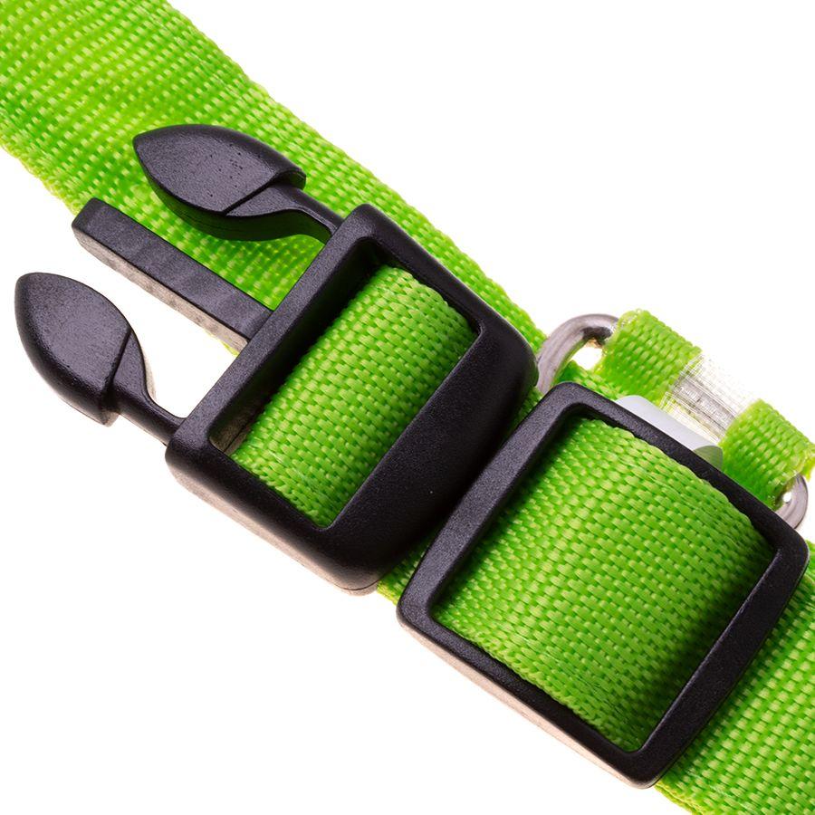 LED dog collar, size M - green
