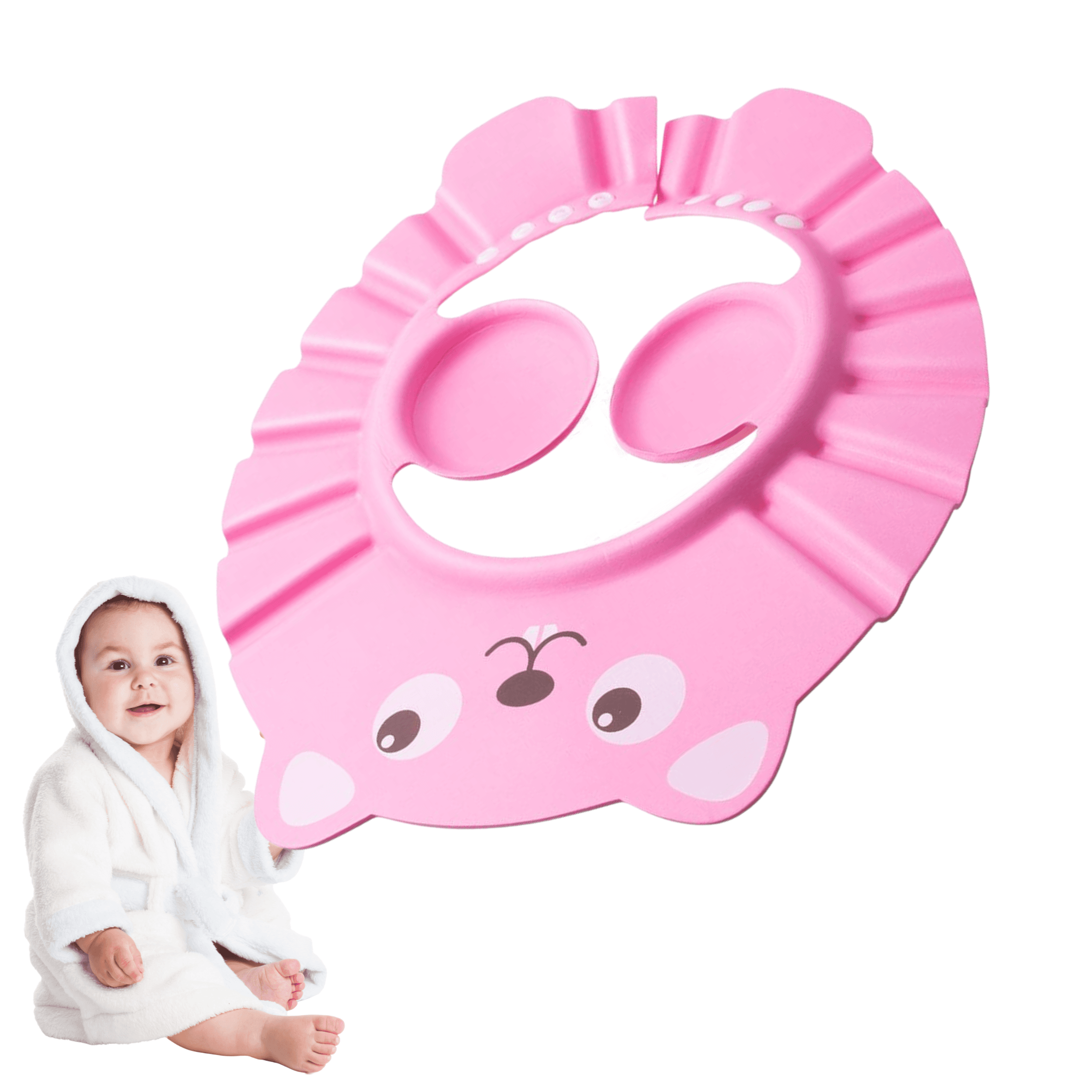 Daszek do mycia głowy dla dzieci/ Rondo kąpielowe - różowy