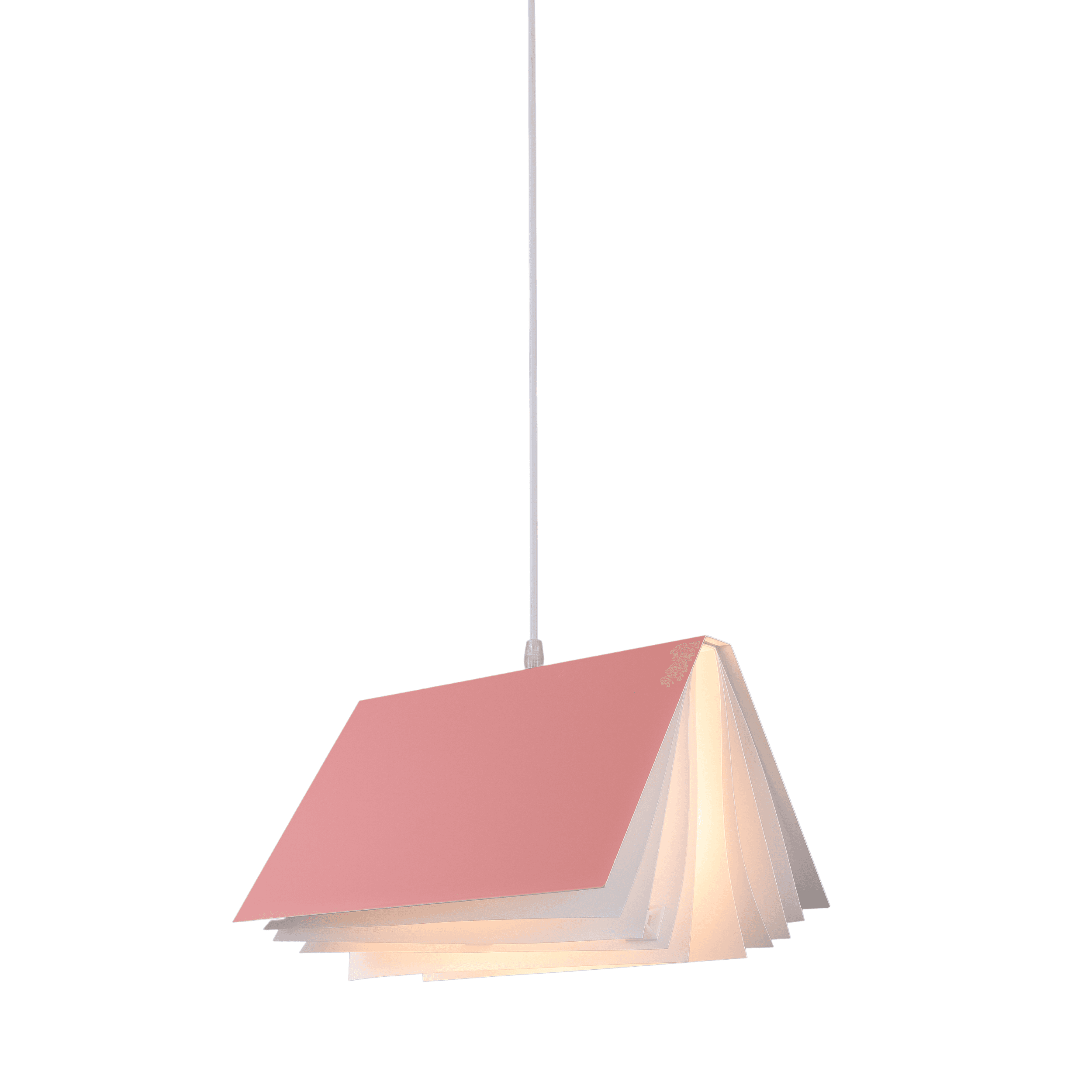 Stylish hanging lamp - book - pink