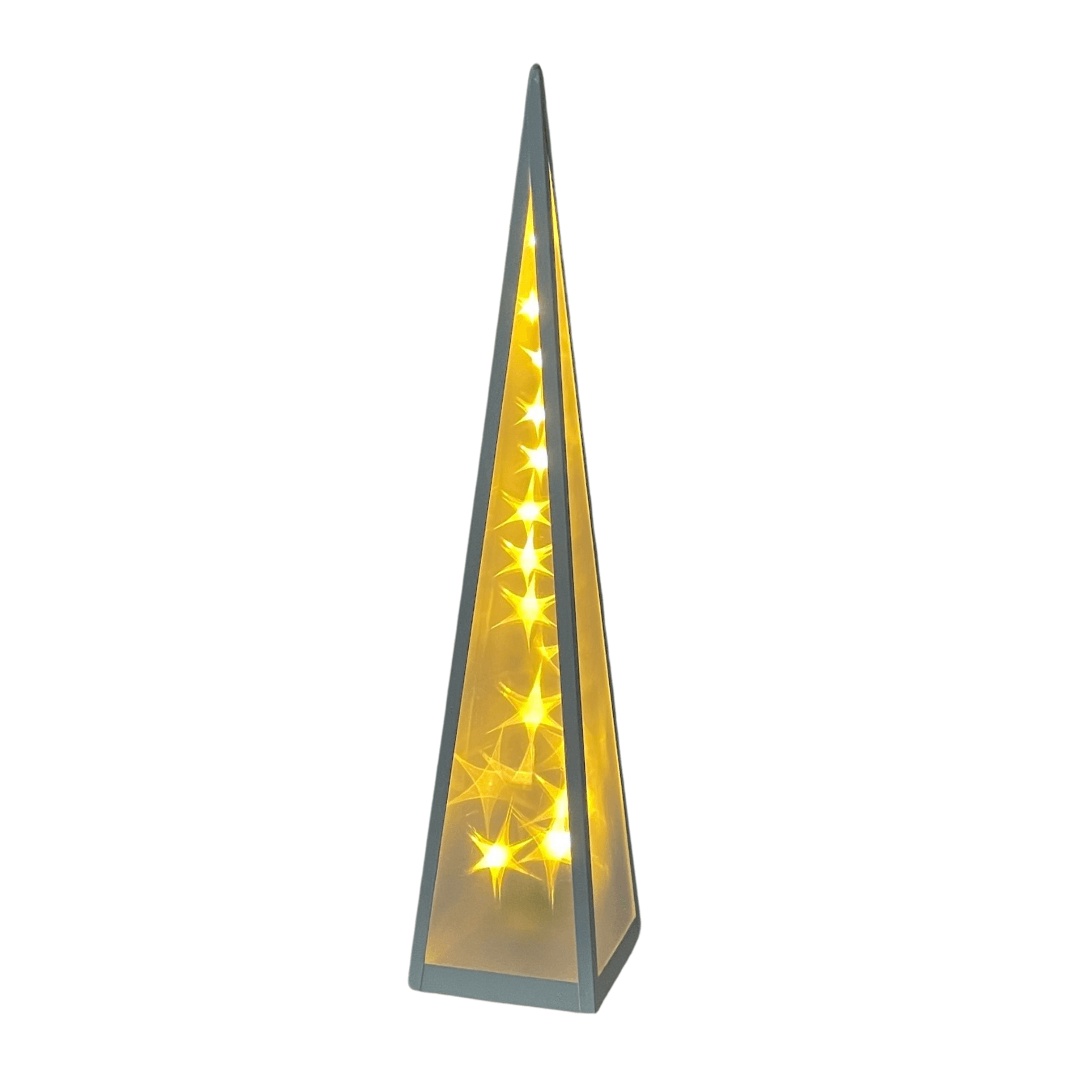 Pyramid LED stars 13x13x60cm