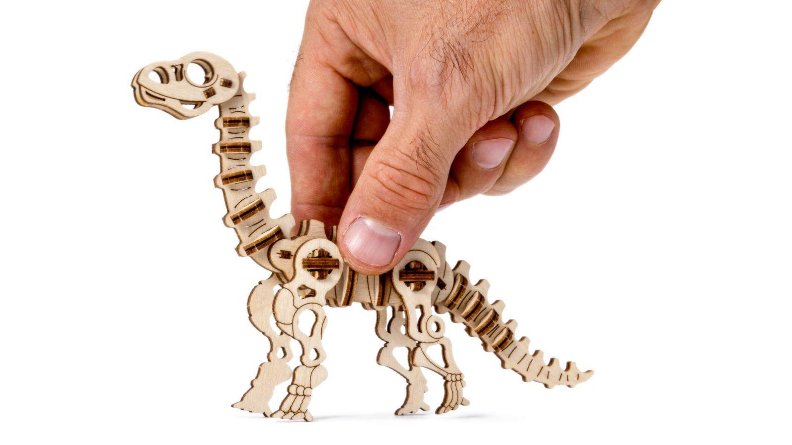 Drewniane Puzzle 3D - Dinozaur Diplodok